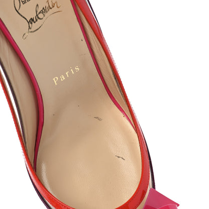 Christian Louboutin Patent PVC Suspenodo 85 Slingbacks 40 Eveque 8 of 8