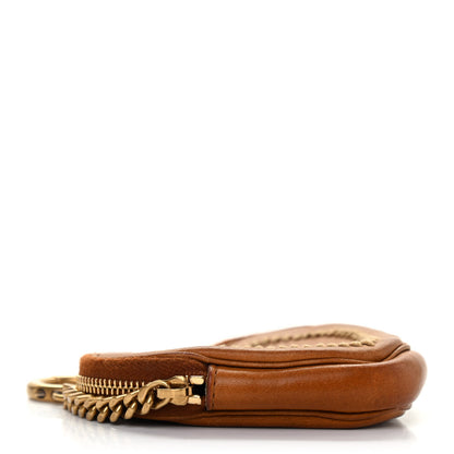 Saint Laurent Calfskin Monogram Heart Key Pouch Brown 4 of 9