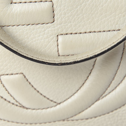 Gucci Pebbled Calfskin Large Soho Top Handle Bag Off White 19 of 19