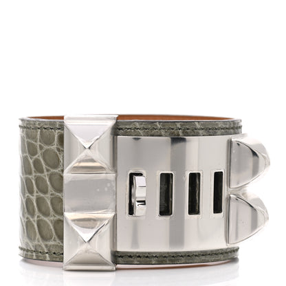 Hermes Shiny Alligator Collier de Chien CDC Bracelet S 4 of 8