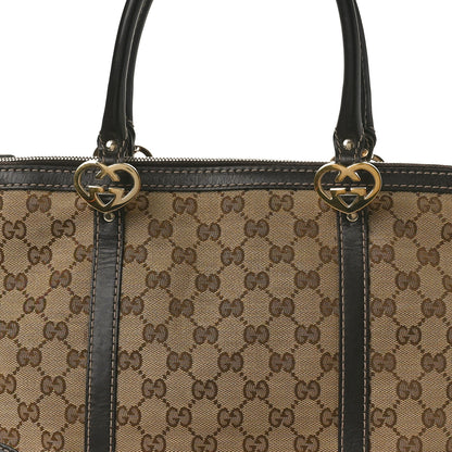 Gucci Monogram Small Lovely Heart Tote Dark Brown 8 of 10