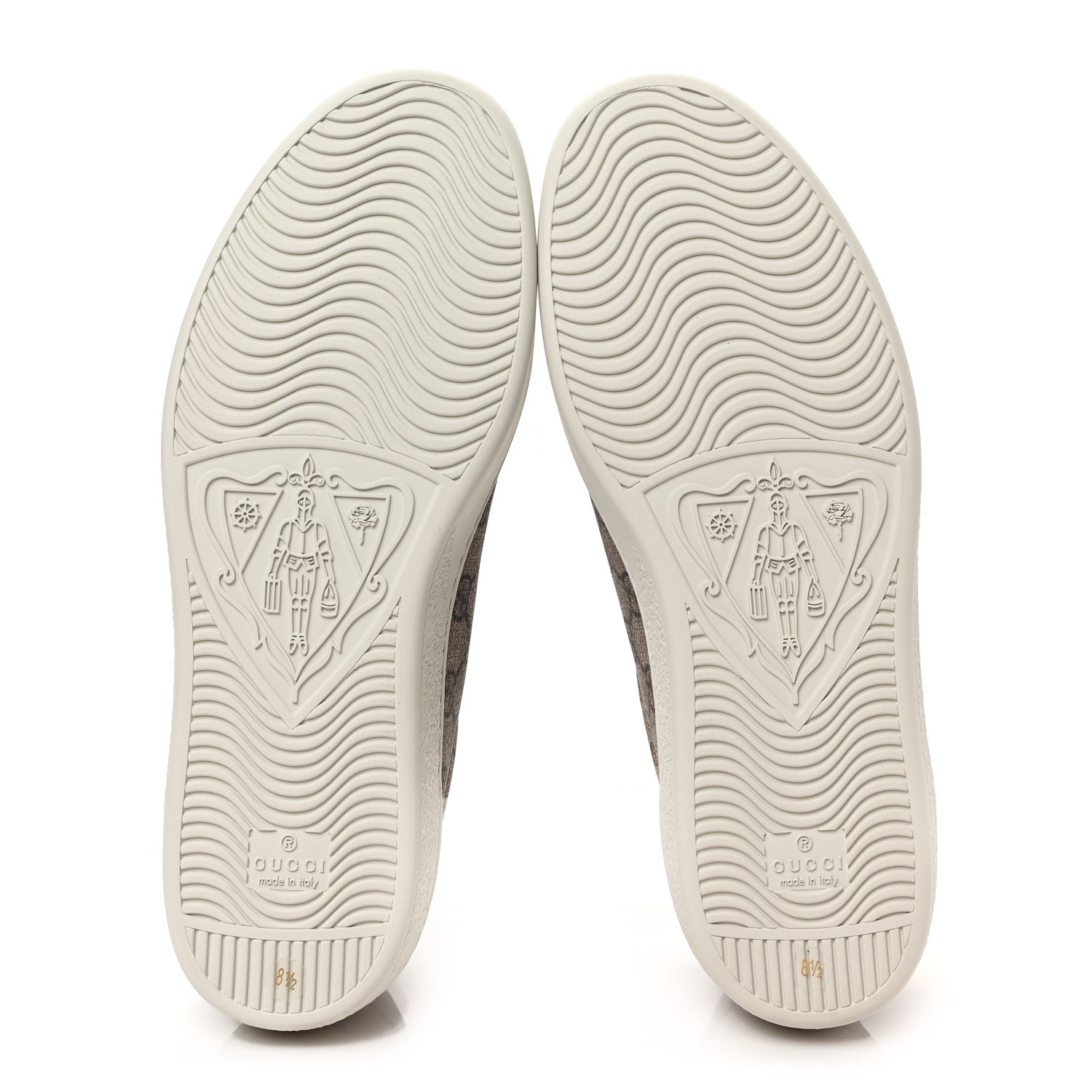 Gucci GG Supreme Monogram Fake/Not Mens Ace Sneakers 8.5 Beige New Shamarock Brown Sugar 6 of 10