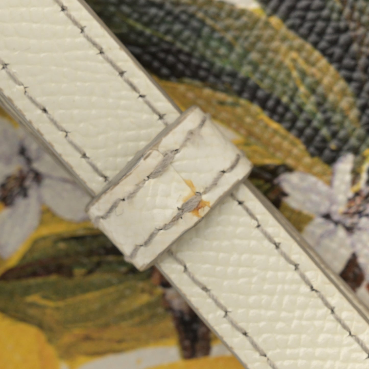 Dauphine Lemon Print Medium Miss Sicily Satchel White