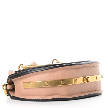 Chloe Calfskin Suede Patchwork Small Nile Bracelet Minaudiere Bag Beige Brown 4 of 15