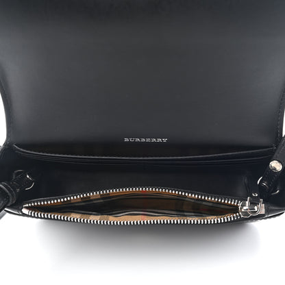 Burberry Calfskin Perforated Logo Hampshire Crossbody Black 5 of 9