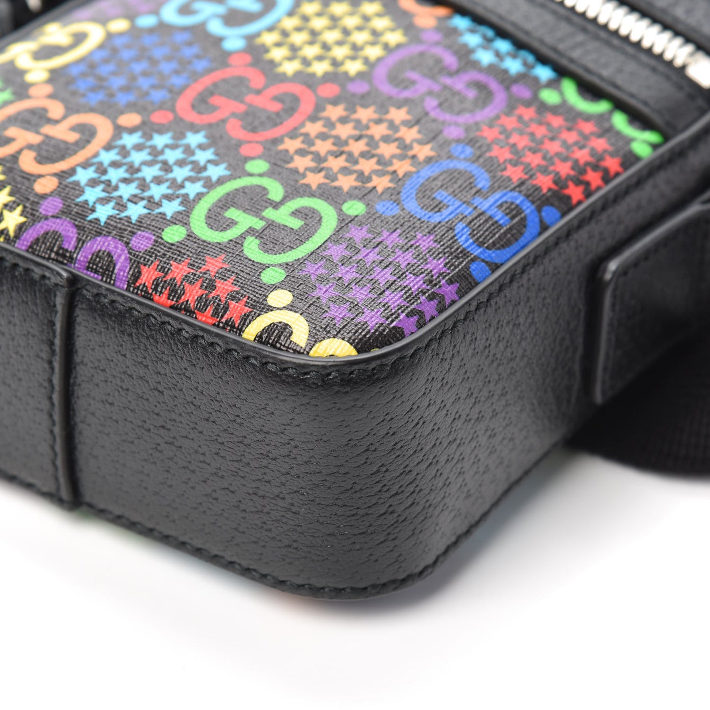 GG Supreme Monogram Psychedelic Messenger Bag Black