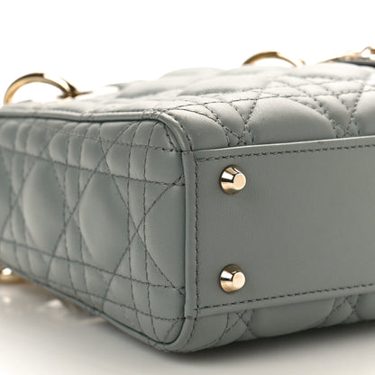 Christian Dior Lambskin Cannage Mini Lady Dior Grey 8 of 9