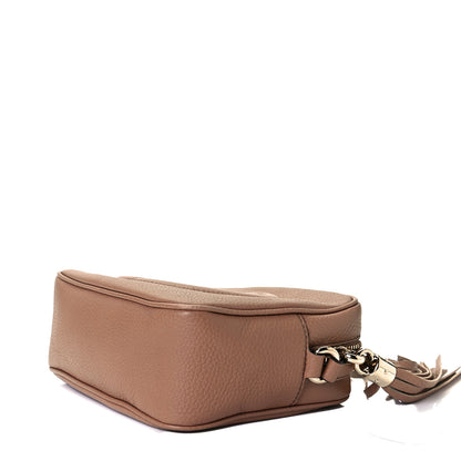 Gucci Pebbled Calfskin Small Soho Disco Bag Camelia 7 of 8