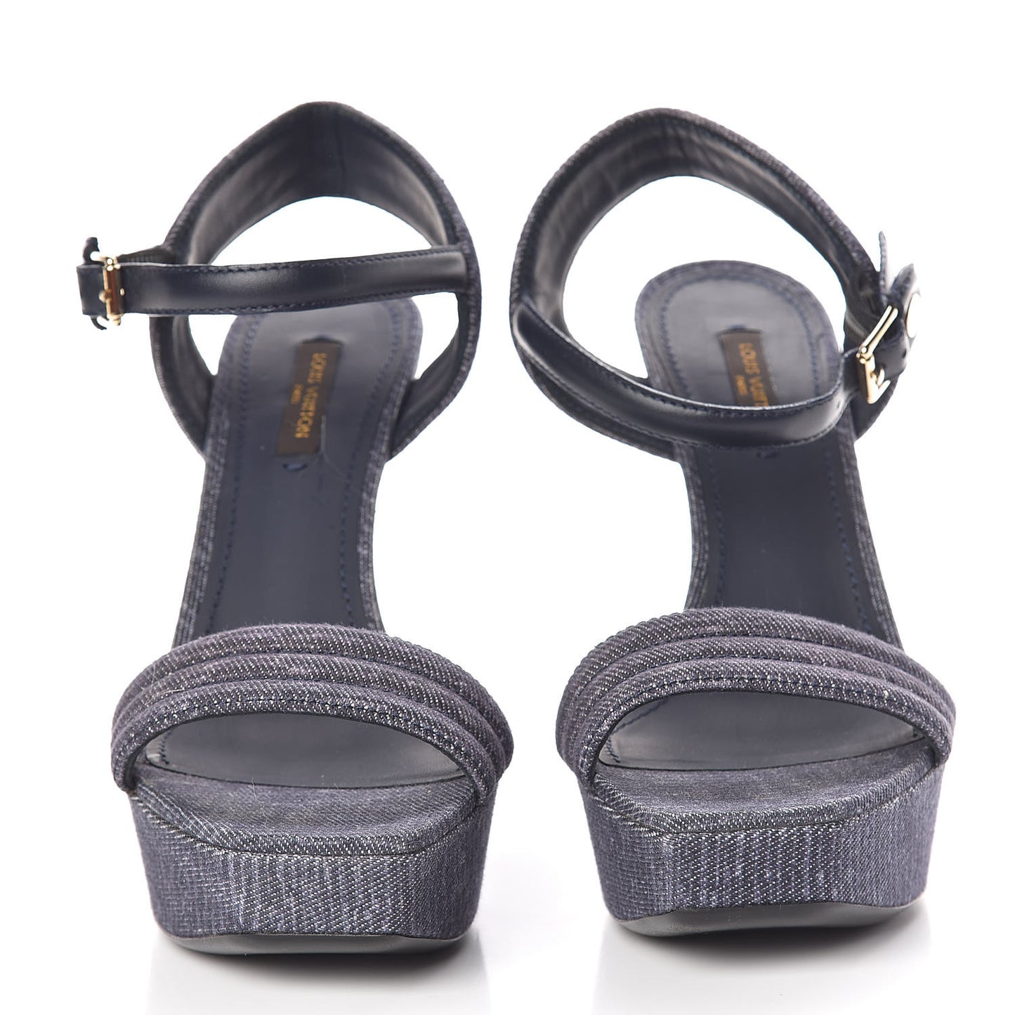 Platform Open Toe Sandals 36.5 Denim