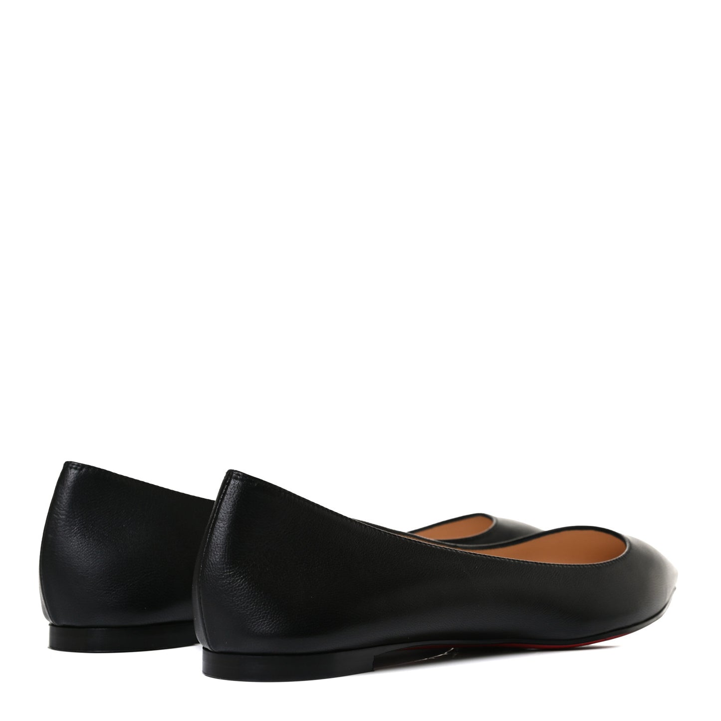 Shiny Nappa Ballalla Flats 38.5 Black