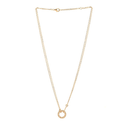 Cartier 18K Yellow Gold 2 Diamond LOVE Necklace 2 of 6