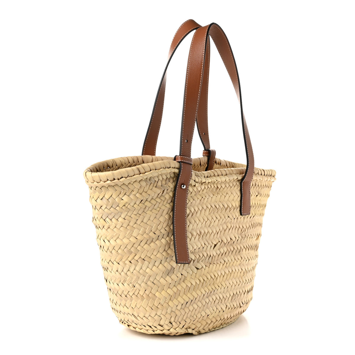 Loewe Raffia Basket Tote Bag Natural Tan 3 of 9