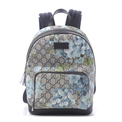 Gucci GG Supreme Monogram Blooms Small Day Backpack Blue 1 of 9