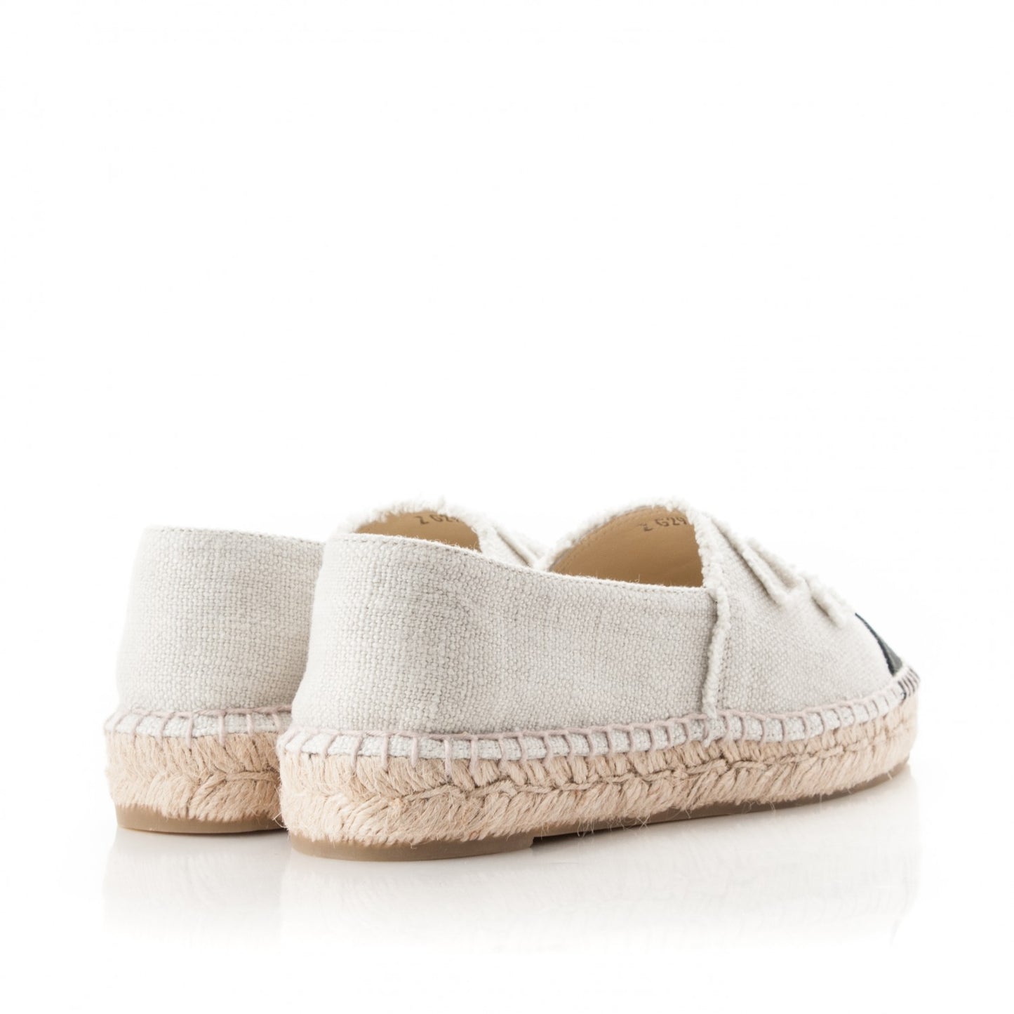 Linen CC Espadrilles 37 Beige Black