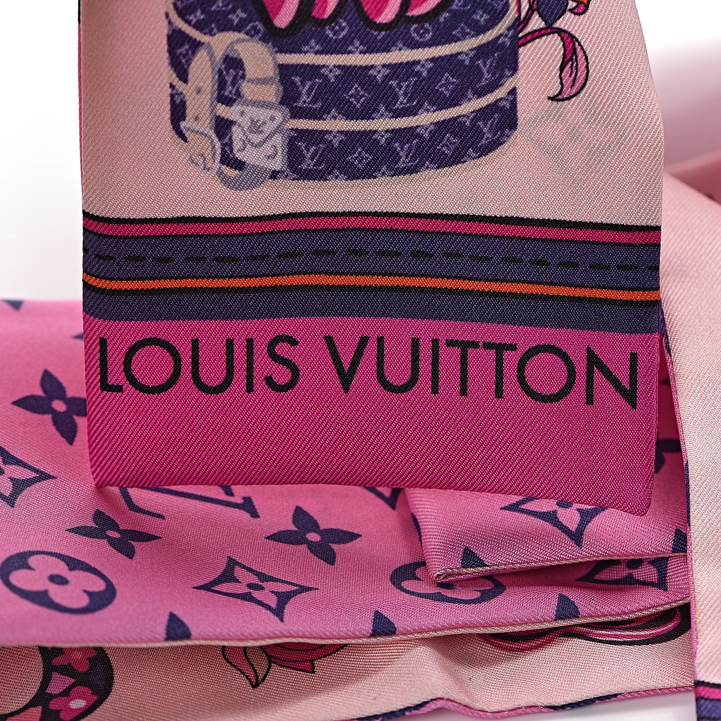 Silk Monogram Superstition Bandeau Rose