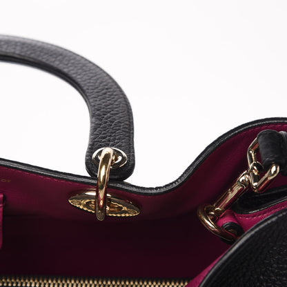 Christian Dior Bullcalf Large Diorissimo Tote Black Rose Indien 12 of 12