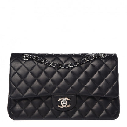 Chanel Lambskin Quilted Medium Double Flap Black 1 of 16