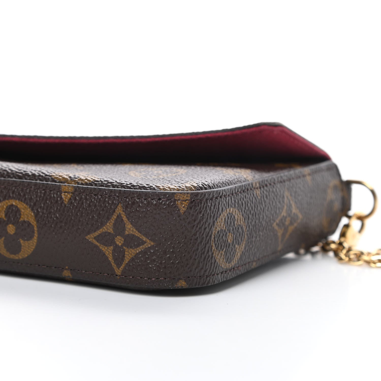 Louis Vuitton Monogram Pochette Felicie Chain Wallet Fuchsia 13 of 16