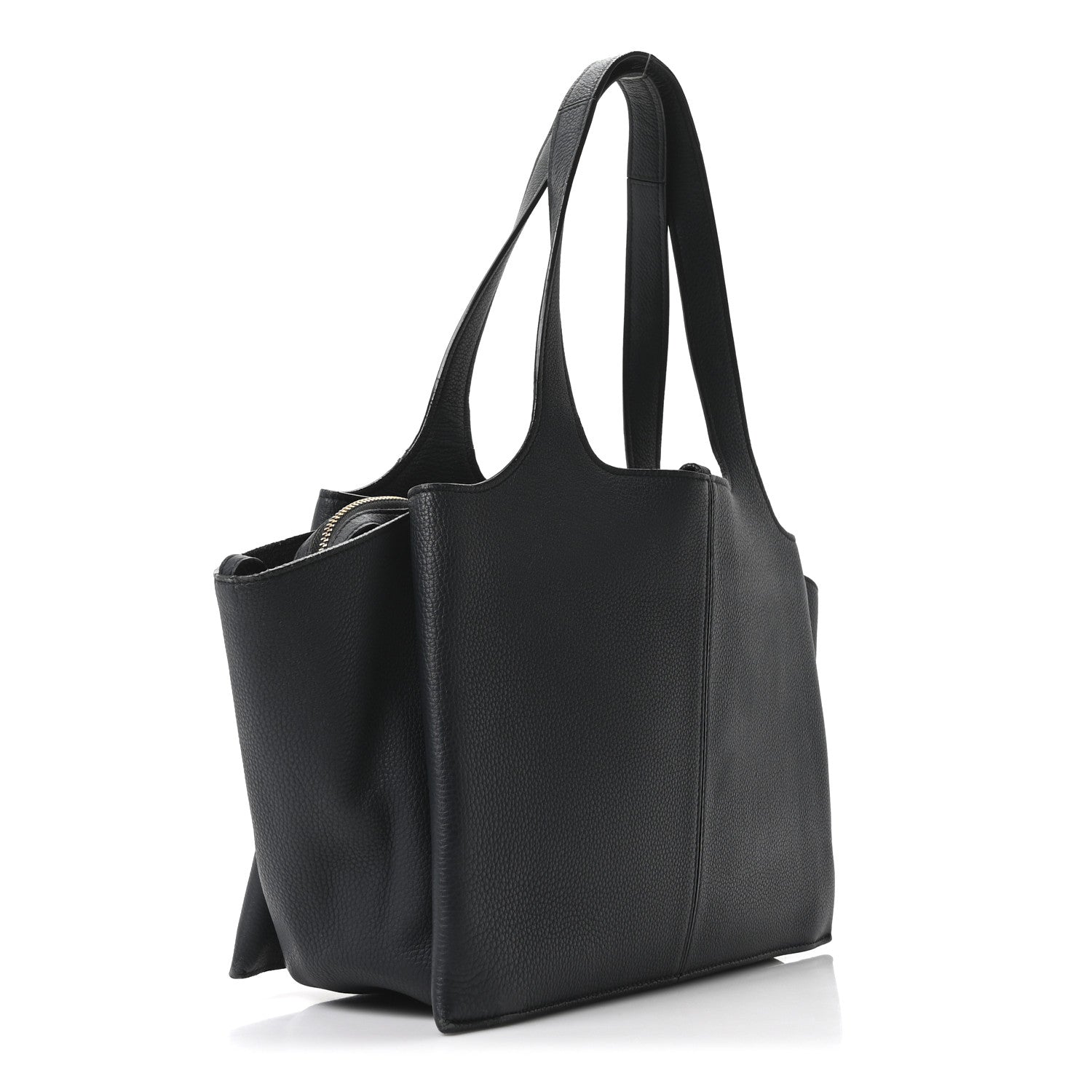 Celine Smooth Calfskin Small Tri-Fold Bag Black 3 of 9