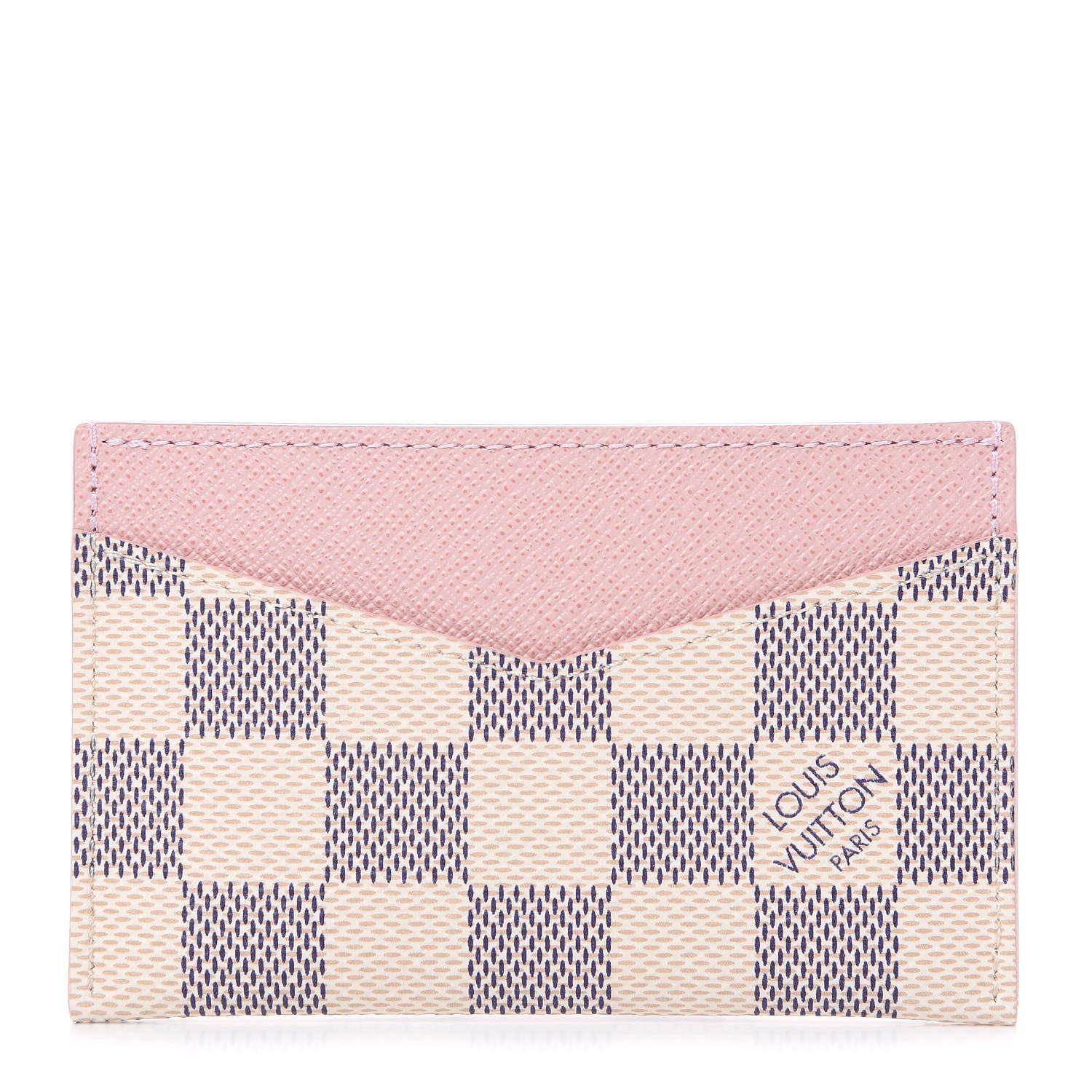 Louis Vuitton Damier Azur Daily Card Holder Rose Ballerine 1 of 5