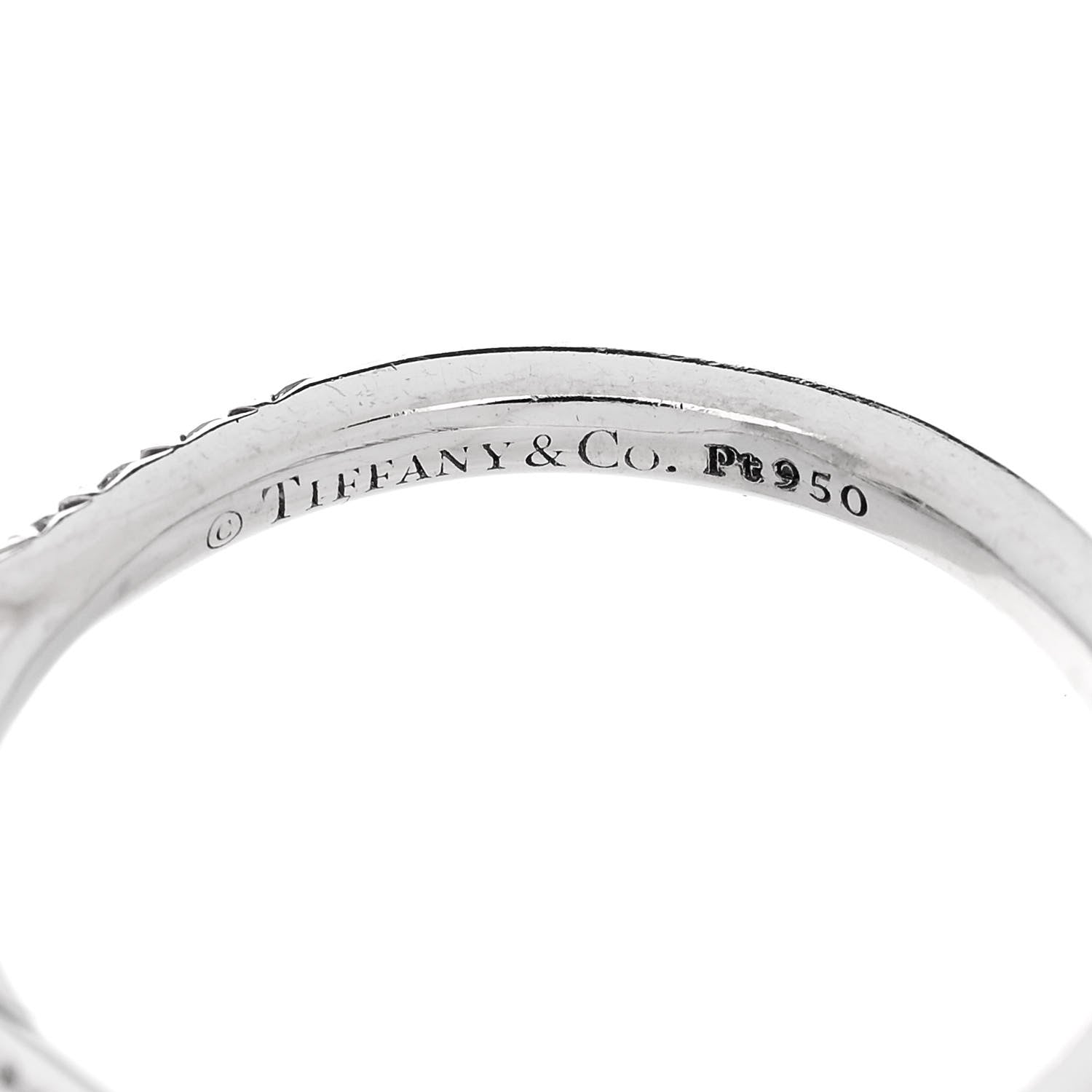Tiffany Platinum Diamond .38ct Soleste Cushion Cut Double Halo Engagement Ring 54 7 5 of 7