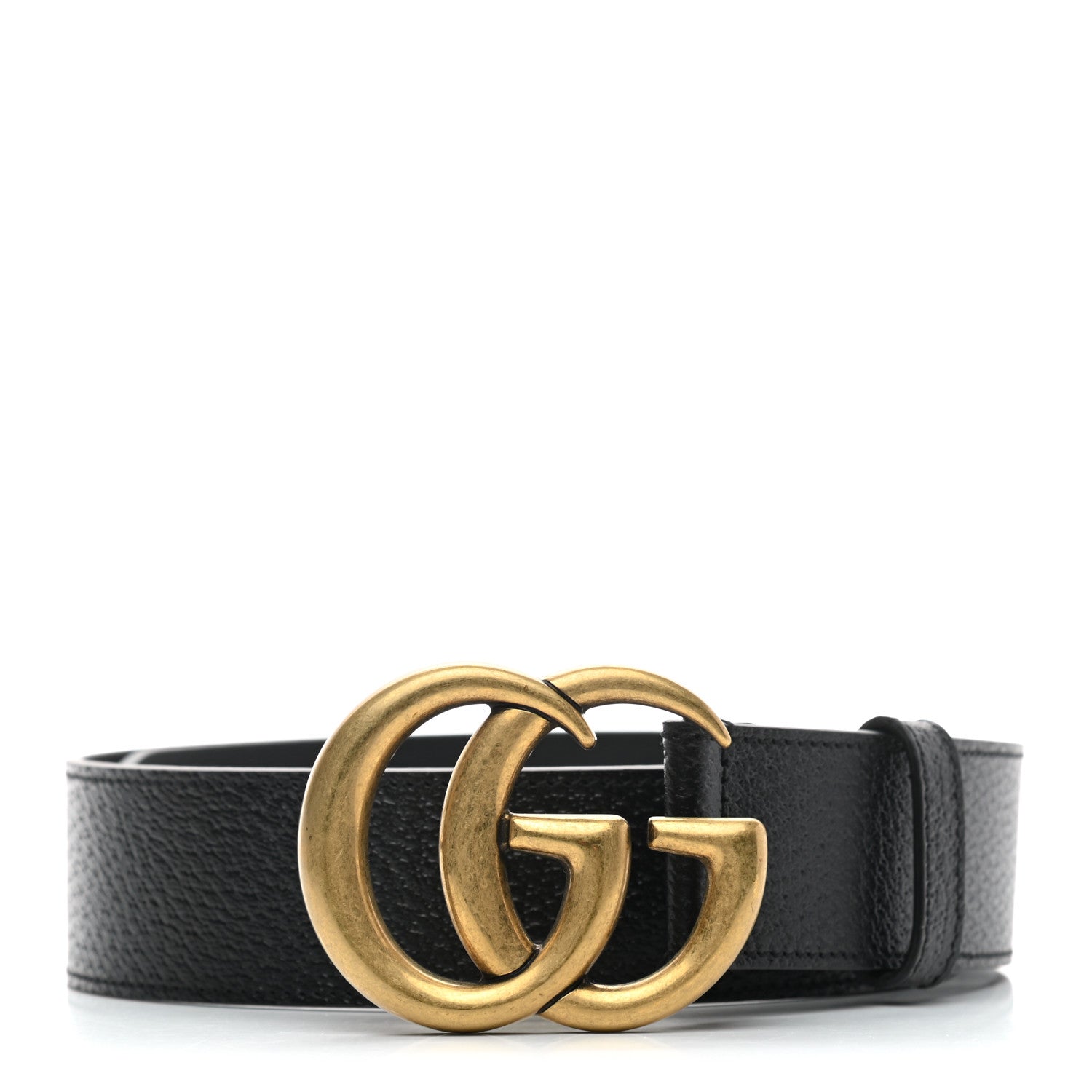 Gucci Textured Calfskin Double G 40mm Belt 75 30 Black 1 of 5