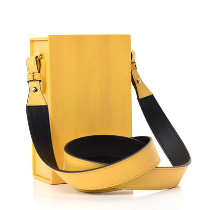 Fendi Vitello Fluffy Logo Vertical Box Yellow Box Black 3 of 11