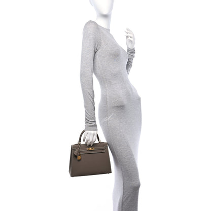 Hermes Epsom Kelly Sellier 25 Etoupe 2 of 11