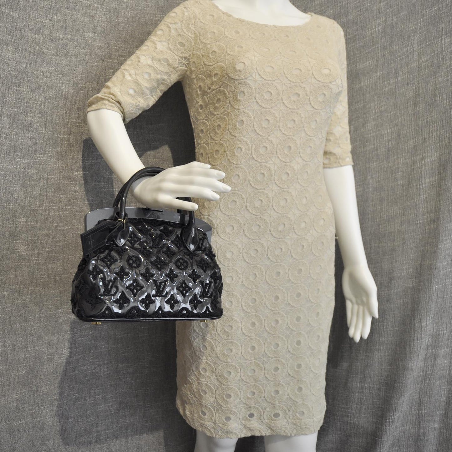 Patent Lambskin Fascination Lockit BB Black