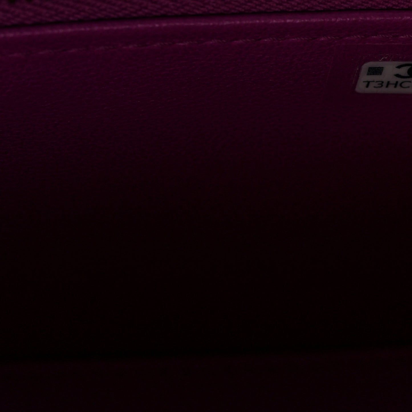 Lambskin Quilted Small Pillow Crush Vanity Case With Chain Purple