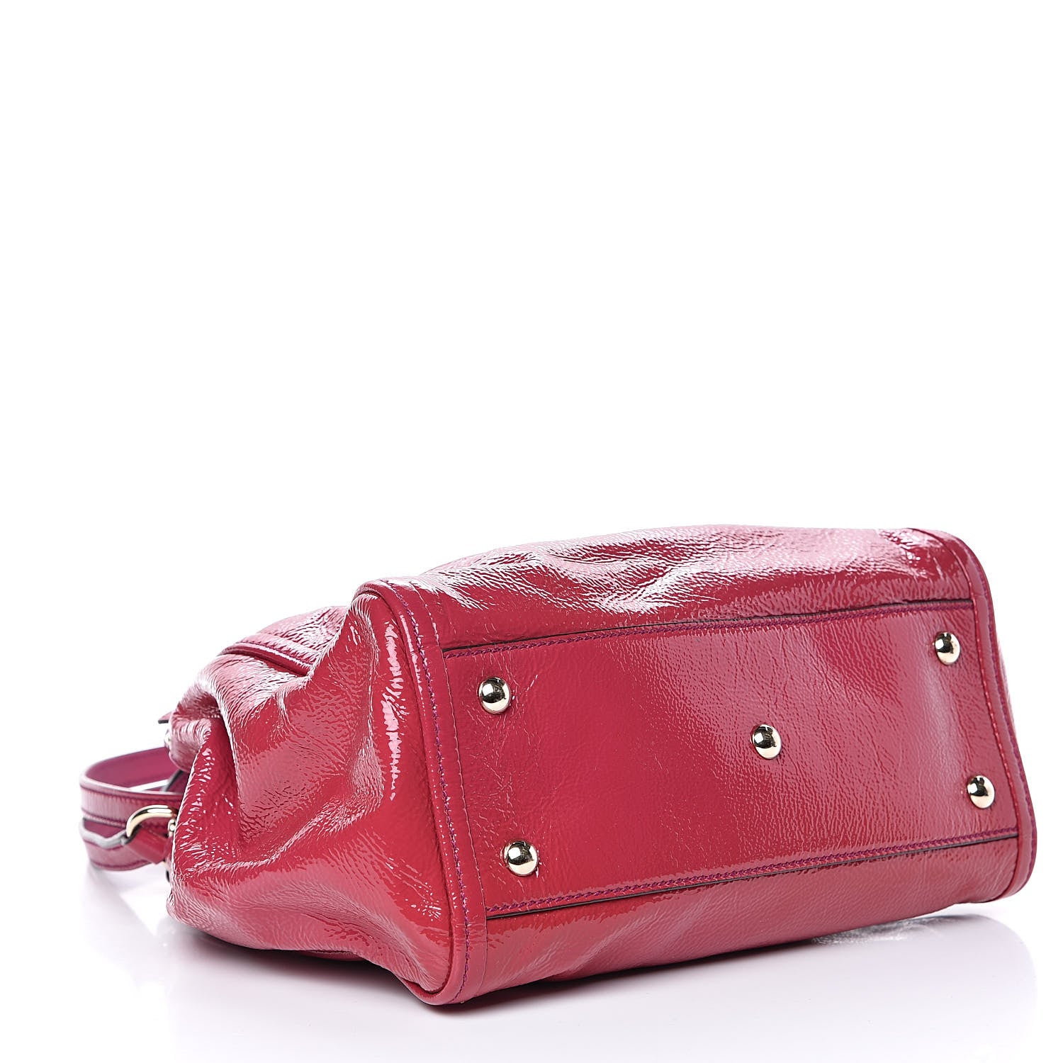 Gucci Patent Small Soho Shoulder Bag Bright Bougainvillea 4 of 11