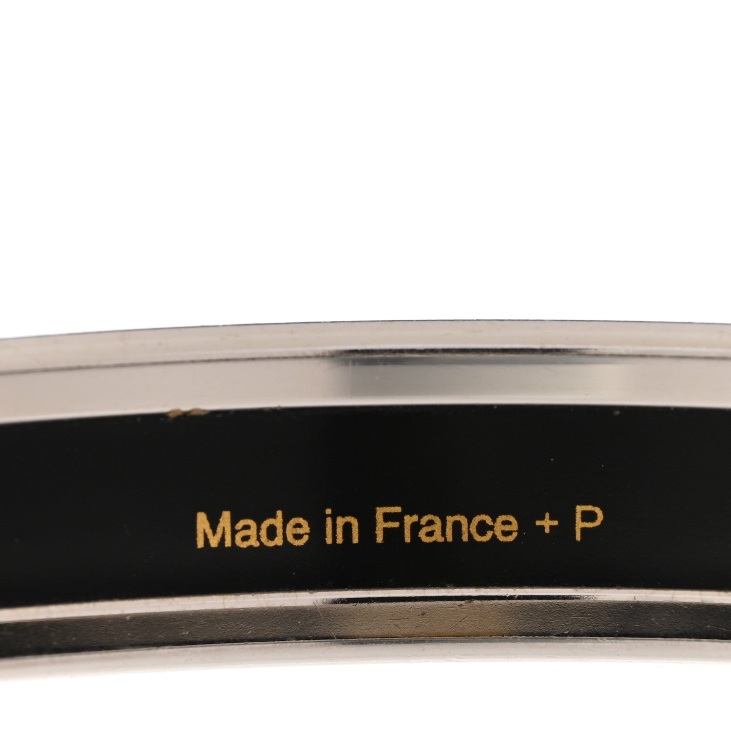 Hermes Enamel Printed Narrow Balcons Du Guadalquivir Bracelet 65 Black 4 of 5