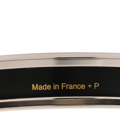 Hermes Enamel Printed Narrow Balcons Du Guadalquivir Bracelet 65 Black 4 of 5
