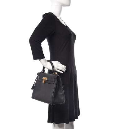 Hermes Togo Kelly Retourne 28 Black 2 of 42