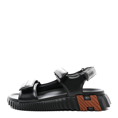 Hermes Nappa Junior Sandals 38 Black 1 of 9
