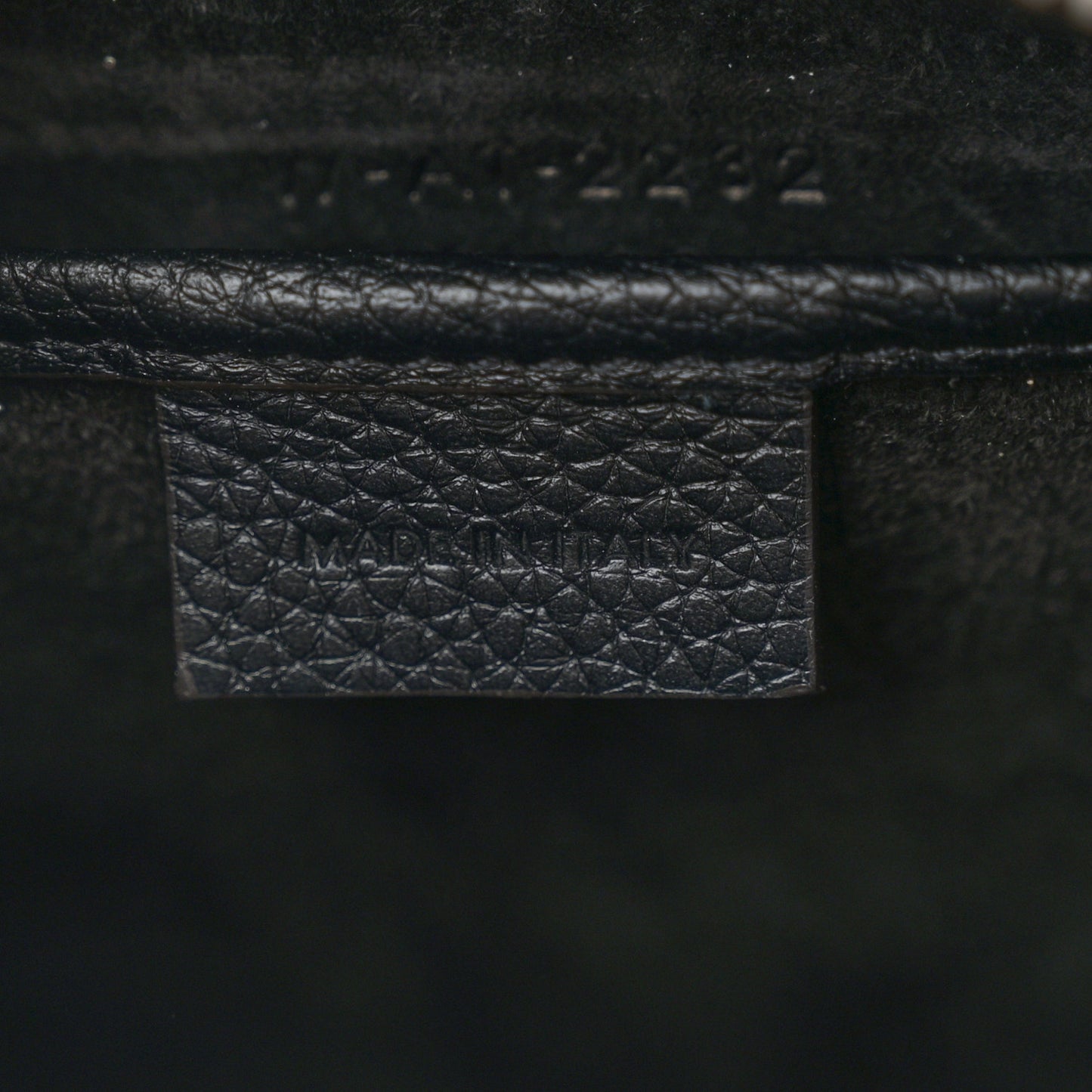 Drummed Calfskin Nano Luggage Black