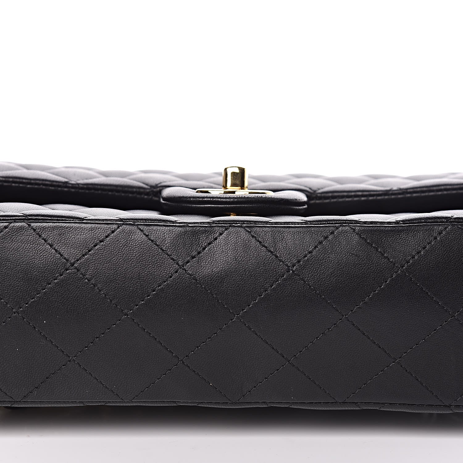Chanel Lambskin Quilted Medium Double Flap Black 14 of 16
