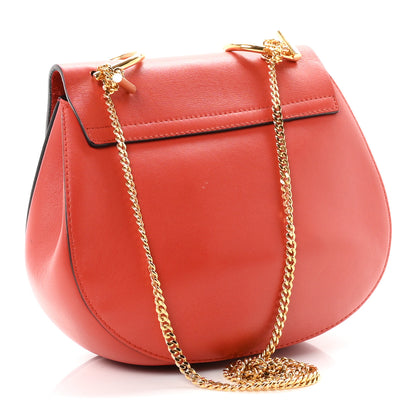Chloe Suede Smooth Calfskin Drew Shoulder Bag Poppy 3 of 10