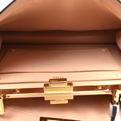 Fendi Vitello Seta Shiny Nappa Medium Peekaboo I SEE U Satchel White Ice Light Rose 5 of 12