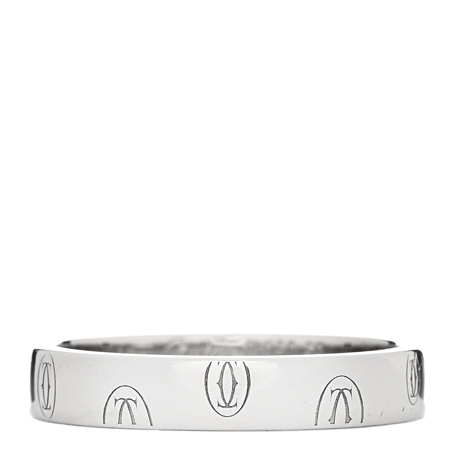 Cartier Platinum 4mm Happy Birthday Band Ring 59 8.75 1 of 4