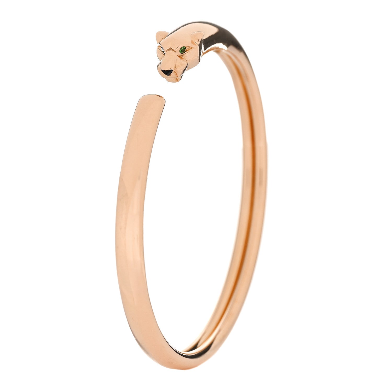 Cartier 18K Pink Gold Tsavorite Black Onyx Panthere De Cartier Bracelet 16 1 of 7