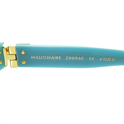Louis Vuitton Millionaire Sunglasses Turquoise w Gold Plated Lenses 7 of 8