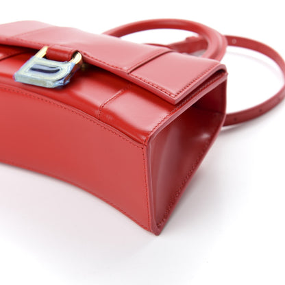 Balenciaga Shiny Box Calfskin Hourglass Top Handle Bag XS Bright Red 8 of 9