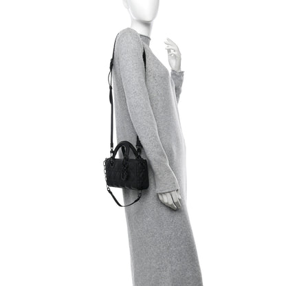 Christian Dior Ultra Matte Calfskin Cannage Medium Lady D-Joy Black 2 of 10