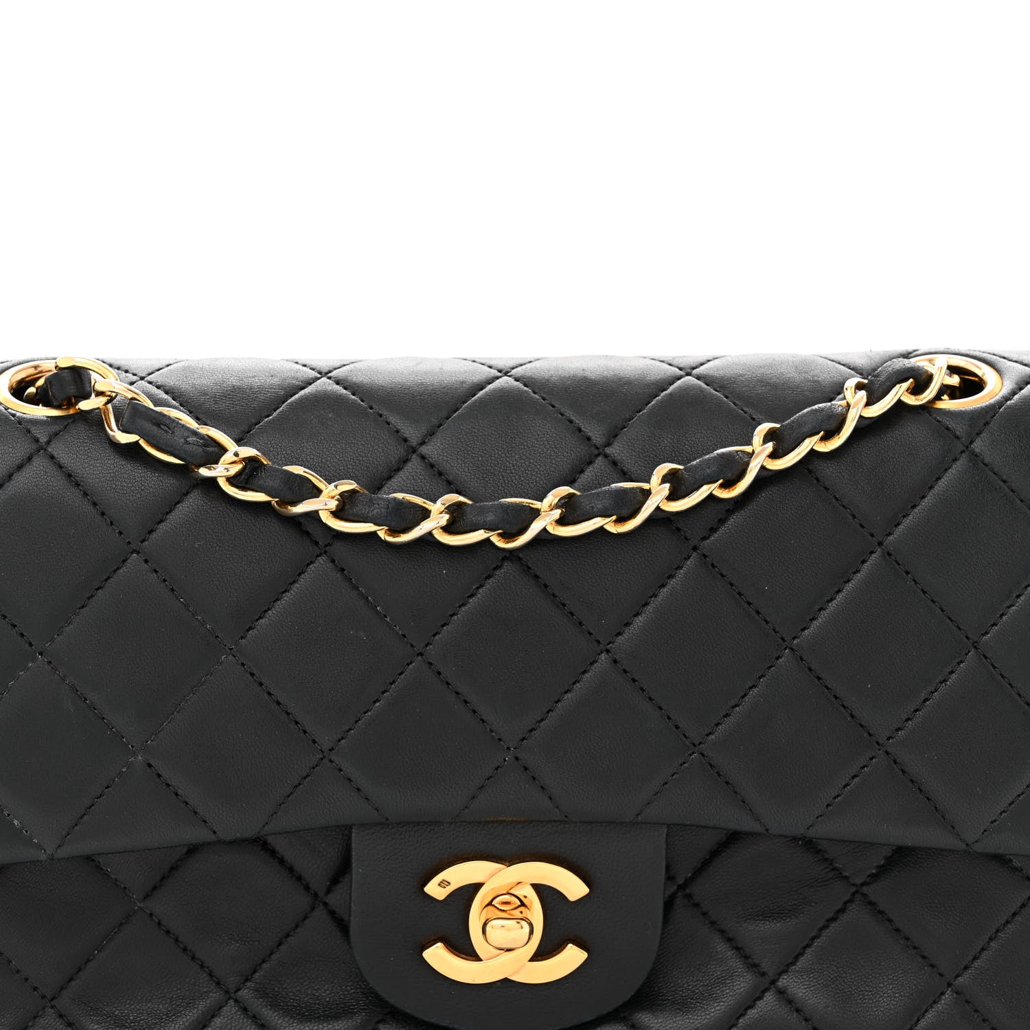 Chanel Lambskin Quilted Small Double Flap Black 8 of 14
