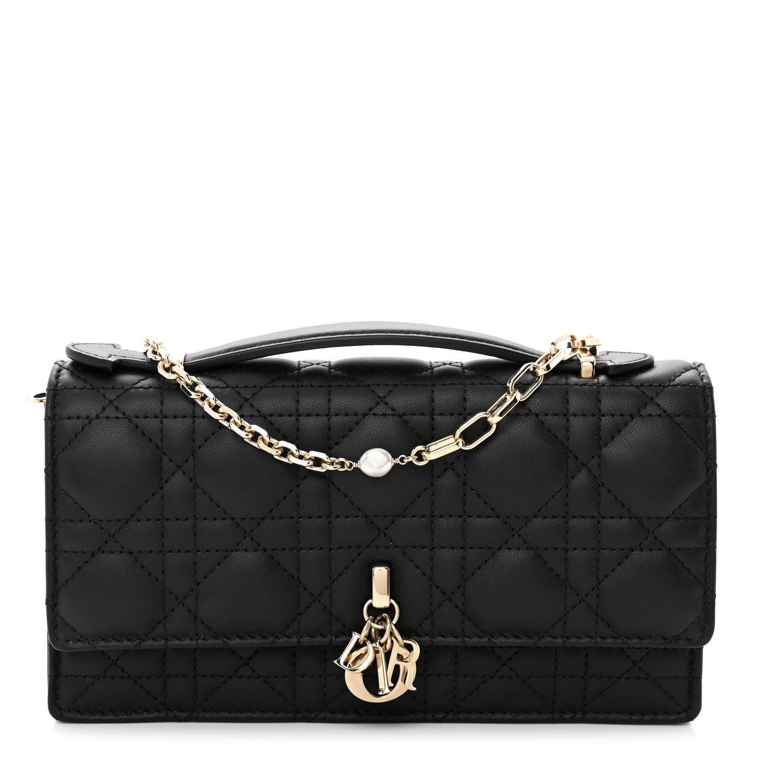 Christian Dior Lambskin Cannage Mini My Dior Bag Black 1 of 9