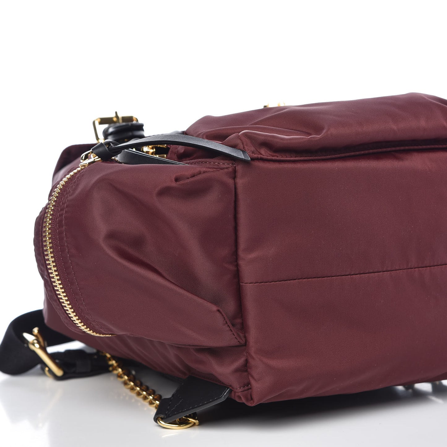 Nylon Medium Rucksack Backpack Burgundy Red