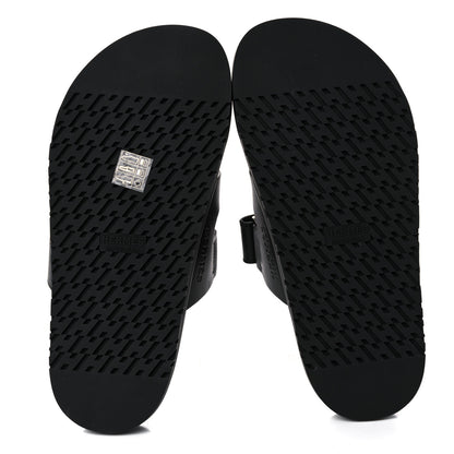 Hermes Calfskin Womens Chypre Sandals 37.5 Black 5 of 9