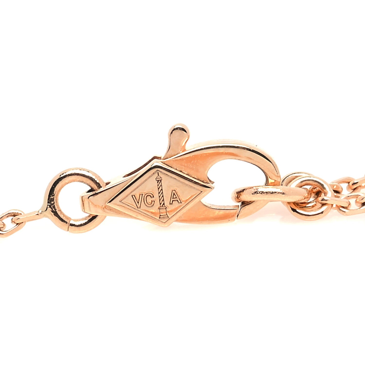 Van Cleef & Arpels 18K Rose Gold Carnelian Sweet Alhambra Bracelet 4 of 7