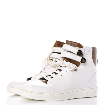 Louis Vuitton Calfskin Reverse Monogram Boombox High Top Sneakers 38.5 White 3 of 11